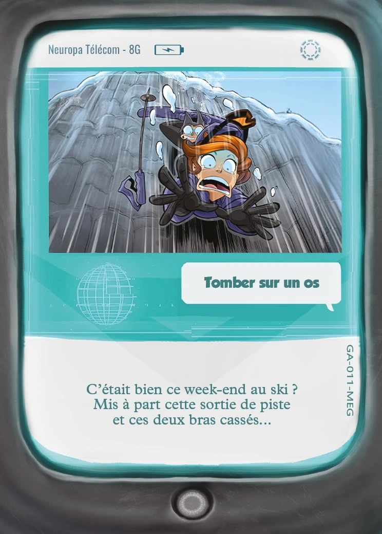 Carte Tomber sur un os
